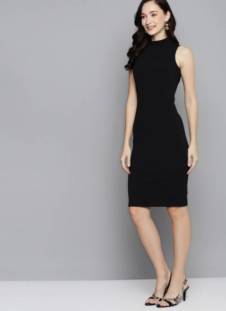 Contouraa Timeless Body Snatching - High Neck Sleeveless Dress