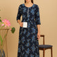 Contouraa "Midnight Bloom" Navy Cotton Frock Nighty – Calm in Every Thread