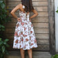 Contouraa Rose Bunch Flared Summer Dress – Effortless Floral Charm