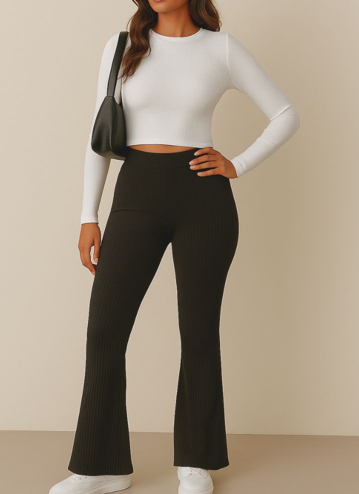 Ultimate Flare Pants - Contouraa Ribbed Snatched Leggings