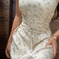 Contouraa Darla Lace-Up Floral Dress – Effortless Romantic Charm