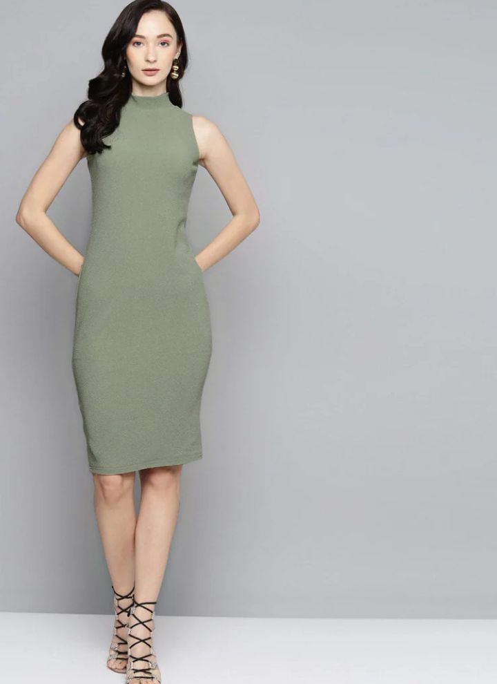 Contouraa Timeless Body Snatching - High Neck Sleeveless Dress