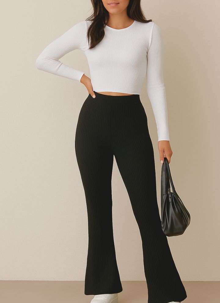 Ultimate Flare Pants - Contouraa Ribbed Snatched Leggings