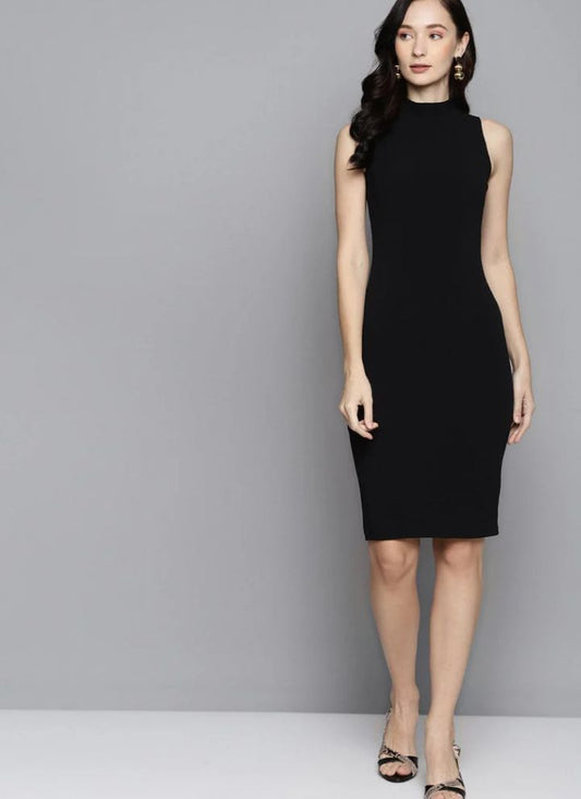 Contouraa Timeless Body Snatching - High Neck Sleeveless Dress